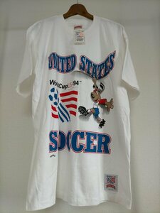 新品 デッドストック 90s USA製 ビンテージ NUTMEG 94年 USAW杯 オフィシャルマスコット Tシャツ size-L ★ワールドカップ