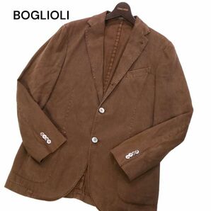 イタリア製★ BOGLIOLI ボリオリ COAT★ 春夏 ウォッシュ加工 リネン アンコン テーラード ジャケット Sz.48 メンズ I4T00988_3#Oの画像1