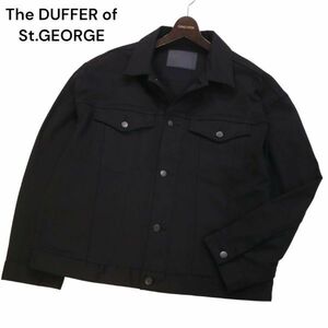 美品 23AW★ The DUFFER of St.GEORGE ダファー 【FINE TONE BLACK】通年 ストレッチ トラッカー ジャケット Sz.L　メンズ　I4T00982_3#O