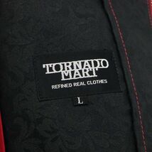 TORNADOMART トルネードマート 花柄 フラワー ジャガード★ 通年 ライダース ジャケット ブルゾン Sz.L　メンズ 黒 日本製　I4T01005_3#O_画像6