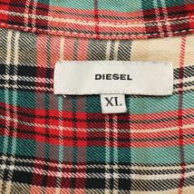 DIESEL ディーゼル 通年 ボタンダウン★ 長袖 チェック シャツ Sz.XL　メンズ　I4T01013_3#C_画像5