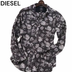 DIESEL ディーゼル 薔薇 ローズ フラワー総柄★ 長袖 シャツ Sz.S　メンズ　I4T01041_3#C