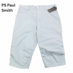 【新品 未使用】 PS Paul Smith ポールスミス 春夏 シンチバック★ コットン ハーフ ショート パンツ Sz.XL　メンズ 日本製　I4B00702_4#P