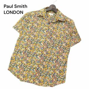 Paul Smith LONDON ポールスミス ロンドン 春夏 花柄 フラワー総柄★ 半袖 シャツ Sz.M　メンズ 日本製　I4T01182_4#A