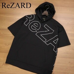 ReZARD リザード 【Big logo Shortsleeve Hoodie】 ビッグロゴ 半袖 ビッグシルエット フーディー パーカー Sz.S　メンズ 黒　G2T02784_8#D