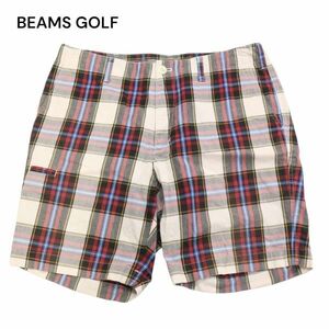 BEAMS GOLF Beams Golf весна лето в клетку шорты Sz.M мужской I4B00742_4#P