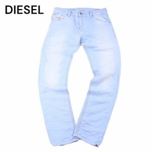 イタリア製★ DIESEL ディーゼル 【KRAYVER 0818V】春夏 USED加工 スリム キャロット リネン デニム パンツ Sz.29　メンズ　I4B00776_4#P