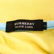BURBERRY BLACK LABEL バーバリー ブラックレーベル 春夏 ホース刺繍★ 半袖 ボーダー ポロシャツ Sz.2　メンズ 日本製　I4T01384_4#A_画像5