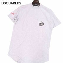 国内正規★ DSQUARED2 ディースクエアード 春夏 プリント★ 半袖 ポケット Tシャツ カットソー Sz.S　メンズ グレー　I4T01374_4#D_画像1