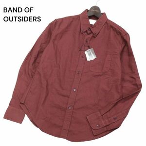 【新品 未使用】 BAND OF OUTSIDERS バンドオブアウトサイダーズ 長袖 ボタンダウン シャツ Sz.3　メンズ USA製 定価2.7万　I4T01261_4#C