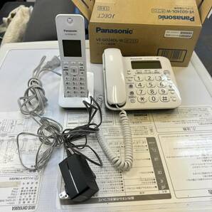 1000円スタート【中古】Panasonic パナソニック VE-GD24-W コードレス電話機 ホワイト 子機の画像1