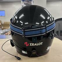 1000円スタート【中古品】ZEALOT ヘルメット ジーロット 25m/m shu.Zyi インカム付き バイク用品_画像5