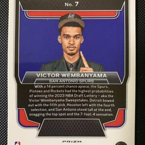 Victor Wembanyama ビクター・ウェンバンヤマ 2023-24 Panini Prizm Rookie silver RC スパーズ シルバーパラレルルーキーカード 大活躍の画像2