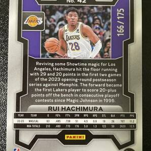 175枚限定 八村塁 Rui Hachimura 2023-24 Panini NBA Prizm White Prizm NBAカード レイカーズの画像2