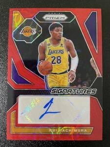 88枚限定　2023-24 Panini prizm choice red 八村塁　直筆サインカード　HACHIMURA rui Autograph レイカーズユニフォーム　大活躍！