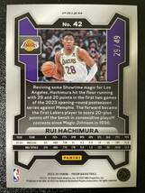 49枚限定　2023-24 Panini Prizm Basketball rui hachimura Prizm blue choice限定パラレル　NBAカード　八村塁　レイカーズ_画像2