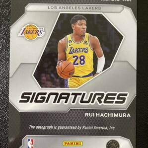 1円スタート！2023-24 Panini prizm 八村塁 直筆サインカード HACHIMURA rui Autograph レイカーズユニフォーム 大活躍！②の画像2