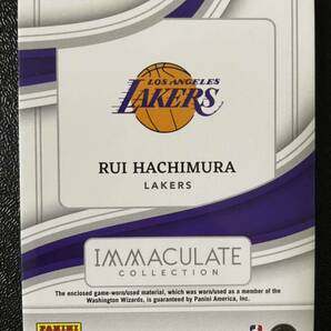 1円スタート！20枚限定 2022-23 Panini immaculate collection rui hachimura パッチ NBAカード レイカーズユニフォーム 初 八村塁の画像2