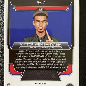 Victor Wembanyama ビクター・ウェンバンヤマ 2023-24 Panini Prizm Rookie silver RC スパーズ シルバーパラレルルーキーカード 大活躍の画像2