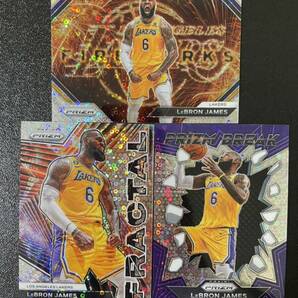 2023-24 Panini Prizm NBA LeBron James Lakers Disco Prizm Fast Break インサート3枚セット レブロン レイカーズの画像1