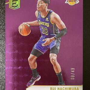 1円スタート！49枚限定 2023-24 Panini elite rui hachimura purple パラレル NBAカード レイカーズユニフォーム elite初 八村塁の画像1