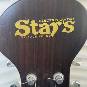 ●yF#144 レア！ Stars ELECTRIC GUITAR VINTAGE SOUNDエレクトリック シタール 楽器 弦楽器 ギター エレキギター 本体のみ 中古現状品の画像5