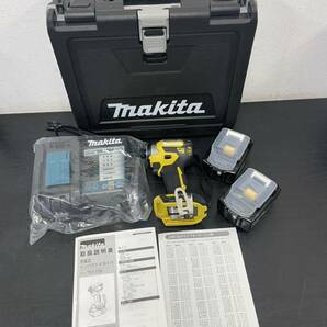 錬C#67 新品未使用 makita TD173DRGXFY 充電式インパクトドライバ セット品 バッテリ2個 充電器付き フレッシュイエロー の画像1