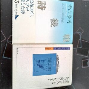 「戦後詩　ユリシーズの不在」（寺山修司、講談社文芸文庫）「空の青さを見つめていると　谷川俊太郎詩集1」（角川文庫）