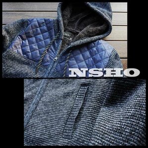 3365-表記2XL◆最上級 BELLO プレミアム フードつき メンズ 裏起毛 ジップアップ ニットブルゾン カーデ ジャケット アウター 春秋冬の画像3