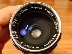 【稀少銘玉 超美品】NIKKOR-S Auto 3.5cm F2.8 日本光学 初代5群7枚玉 Nikon 個人蔵出し超コレクション品 返品不可 無保証 消費税込 送料込