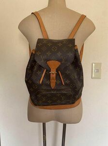 ルイヴィトン LOUIS VUITTON ・モノグラム・モンスリMMリュックサック ブラウン