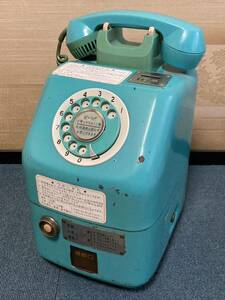 [ rare rare ] dial type blue color public telephone 676-A2N Showa Retro 