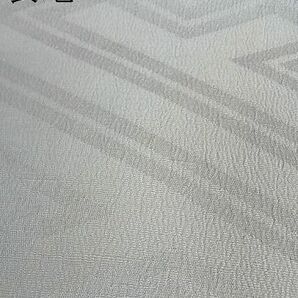 平和屋川間店■上質な色無地 単衣 紗綾形地紋 錫色 逸品 ic7591の画像8