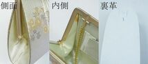 平和屋1■和装小物　バッグ・草履セット　網目草花文　金糸　草履サイズ：Ｍ　逸品　未使用　CAAC7424ju_画像9