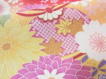 平和屋2■訪問着　駒刺繍　花鈴文　暈し染め　金彩　逸品　DAAB4379ic_画像8