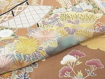 平和屋-こころ店■千くさ染繍　色留袖　刺繍　鴛鴦吉祥花文　暈し染め　金糸　金彩　正絹　逸品　AAAC8428Acs_画像5