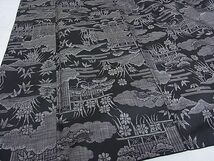 平和屋-こころ店■本場大島紬　9マルキ　風景文　正絹　逸品　AAAC9194Bnp_画像4