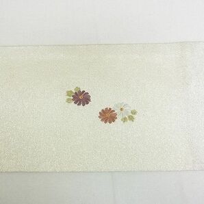 平和屋2■綴れ 九寸名古屋帯 刺繍 貝桶花文 金銀糸 逸品 DAAA6134yaの画像3