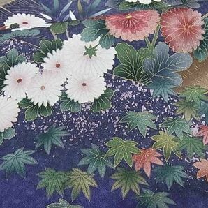 平和屋2■付下げ 解き反物 着尺 刺繍 渡し舟花文 暈し染め 金彩 箱付き 逸品 未使用 DAAA2627maの画像4