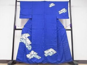 平和屋川間店■訪問着　草花文　着丈159.5cm　裄63cm　正絹　逸品　未使用　B-zg3037