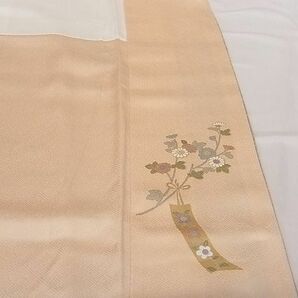 平和屋川間店■訪問着 駒刺繍 短冊花文 暈し染め 金彩 着丈161cm 裄丈63.5cm 正絹 逸品 A-dp3404の画像7