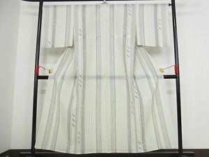 平和屋川間店■夏物　小紋　間道　洗える着物　着丈153.5cm　裄丈67cm　B-np7244