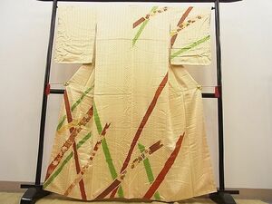 平和屋川間店■訪問着　駒刺繍　吉祥草花文　逸品　未使用　n-ne2483