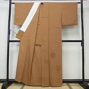 平和屋川間店■付下げ 単衣 リボン織 吉祥花文 逸品 ut3350の画像3