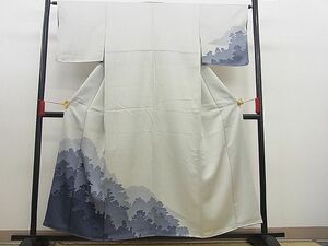 平和屋川間店■訪問着　遠山シルエット　暈し染め　逸品　n-by3359