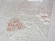 平和屋川間店■豪華色留袖　刺繍　草花菱文　金彩　着丈158.5cm　裄丈65cm　正絹　逸品　A-ta3385_画像8