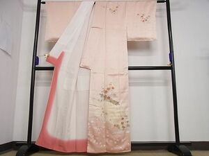 平和屋川間店■訪問着　花筏文　暈し染め　金彩　着丈159cm　裄丈62cm　正絹　逸品　B-oa3479