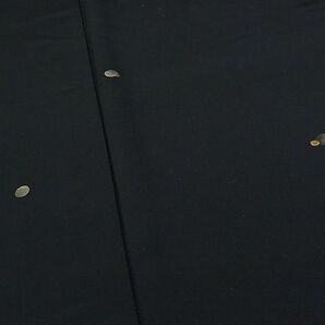 平和屋-こころ店■上質な小紋 ゑり善扱い 丸重ね文 黒地 金彩 正絹 逸品 AAAC8431Acsの画像4