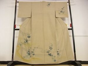 平和屋川間店■訪問着　手描き　蔦草文　暈し染め　着丈159cm　裄丈63.5cm　正絹　逸品　A-wj4578