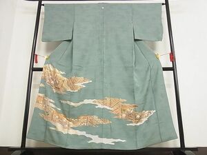 平和屋川間店■訪問着　鳳凰花文　金彩　着丈154cm　裄丈63cm　正絹　逸品　B-oa6130